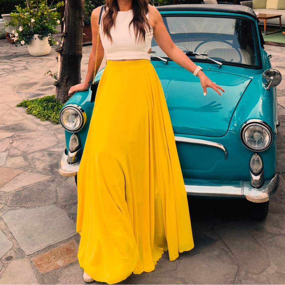 Chicwish Yellow Maxi Skirt